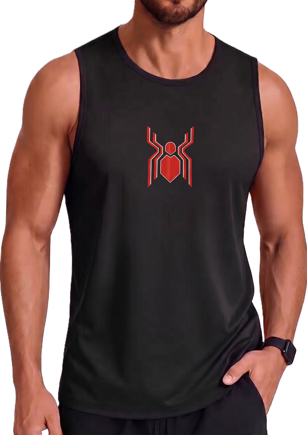 The Vigilante Acid-Wash Gym Tank